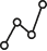 Ein schwarzes Icon eines tendenziell steigenden Punktdiagramms.