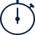 Ein dunkelblaues Stoppuhr-Icon.