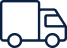 Ein blaues Icon eines Transporters.